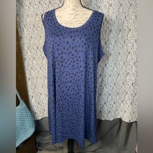 Wildfox navy blue and black animal print dress